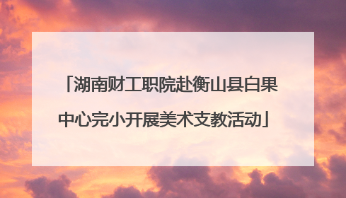 湖南财工职院赴衡山县白果中心完小开展美术支教活动