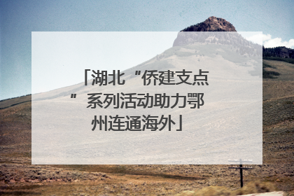 湖北“侨建支点”系列活动助力鄂州连通海外