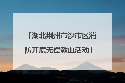 湖北荆州市沙市区消防开展无偿献血活动