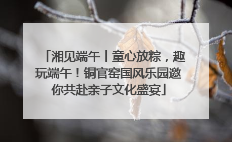 湘见端午丨童心放粽，趣玩端午！铜官窑国风乐园邀你共赴亲子文化盛宴