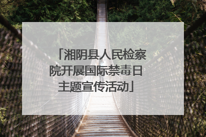 湘阴县人民检察院开展国际禁毒日主题宣传活动