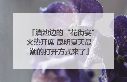 滇池边的“花街宴”火热开席 昆明夏天最潮的打开方式来了
