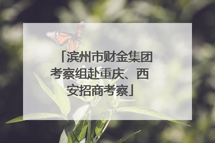 滨州市财金集团考察组赴重庆、西安招商考察