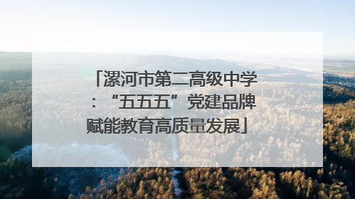 漯河市第二高级中学：“五五五”党建品牌赋能教育高质量发展