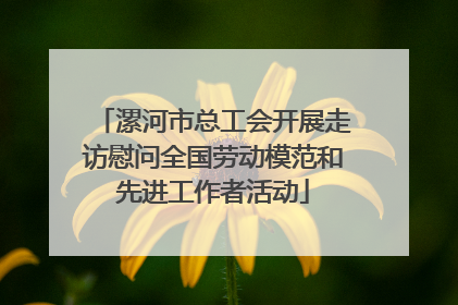 漯河市总工会开展走访慰问全国劳动模范和先进工作者活动