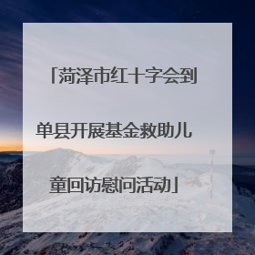 菏泽市红十字会到单县开展基金救助儿童回访慰问活动