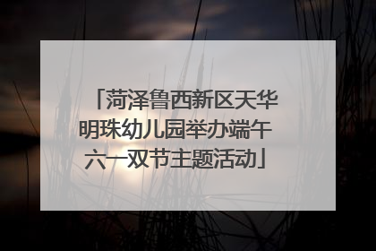 菏泽鲁西新区天华明珠幼儿园举办端午六一双节主题活动