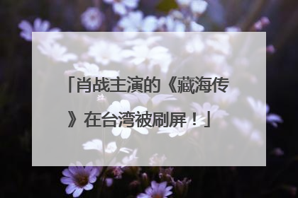 肖战主演的《藏海传》在台湾被刷屏！