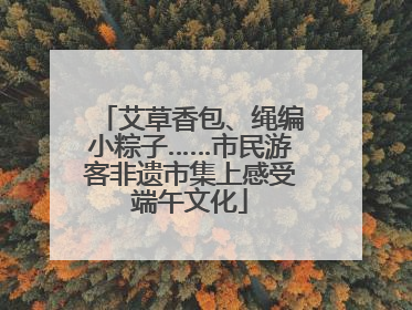 艾草香包、绳编小粽子……市民游客非遗市集上感受端午文化