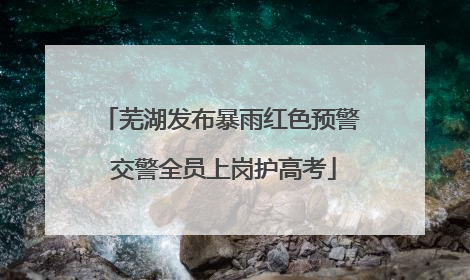 芜湖发布暴雨红色预警 交警全员上岗护高考