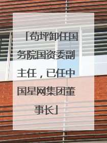 苟坪卸任国务院国资委副主任，已任中国星网集团董事长