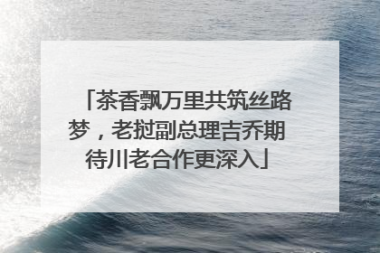 茶香飘万里共筑丝路梦，老挝副总理吉乔期待川老合作更深入
