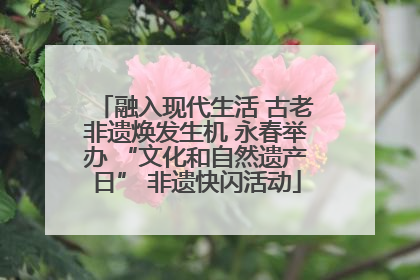 融入现代生活 古老非遗焕发生机 永春举办 “文化和自然遗产日” 非遗快闪活动