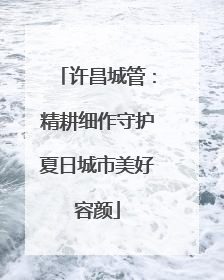 许昌城管：精耕细作守护夏日城市美好容颜