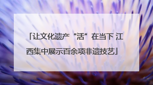 让文化遗产“活”在当下 江西集中展示百余项非遗技艺