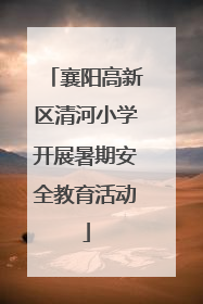 襄阳高新区清河小学开展暑期安全教育活动