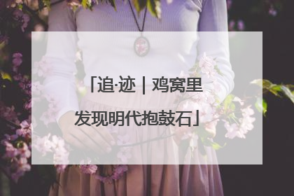 追·迹｜鸡窝里发现明代抱鼓石
