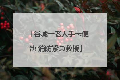 谷城一老人手卡便池 消防紧急救援