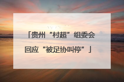 贵州“村超”组委会回应“被足协叫停”