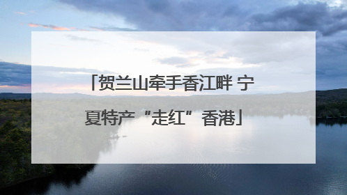 贺兰山牵手香江畔 宁夏特产“走红”香港