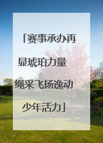 赛事承办再显琥珀力量 绳采飞扬逸动少年活力