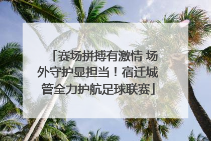 赛场拼搏有激情 场外守护显担当！宿迁城管全力护航足球联赛