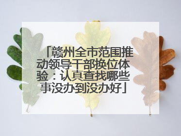 赣州全市范围推动领导干部换位体验：认真查找哪些事没办到没办好