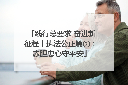践行总要求 奋进新征程丨执法公正篇③：赤胆忠心守平安