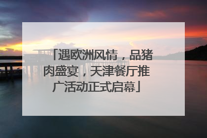 遇欧洲风情，品猪肉盛宴，天津餐厅推广活动正式启幕