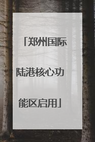 郑州国际陆港核心功能区启用