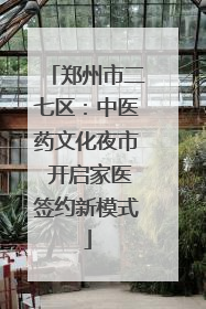 郑州市二七区：中医药文化夜市 开启家医签约新模式
