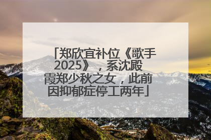 郑欣宜补位《歌手2025》，系沈殿霞郑少秋之女，此前因抑郁症停工两年