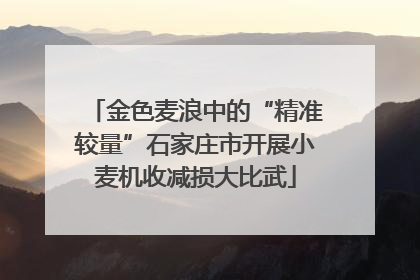 金色麦浪中的“精准较量”石家庄市开展小麦机收减损大比武
