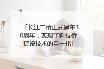 长江二桥正式通车30周年，实现了斜拉桥建设技术的自主化