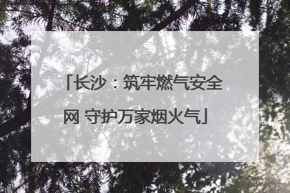 长沙：筑牢燃气安全网 守护万家烟火气