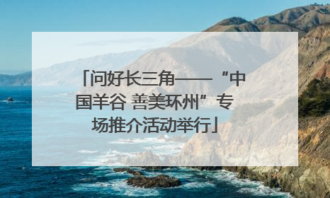问好长三角——“中国羊谷 善美环州”专场推介活动举行