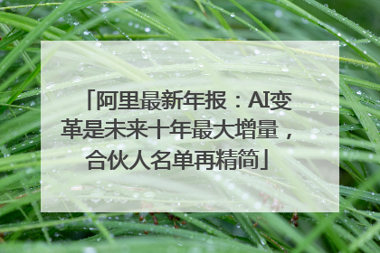 阿里最新年报：AI变革是未来十年最大增量，合伙人名单再精简