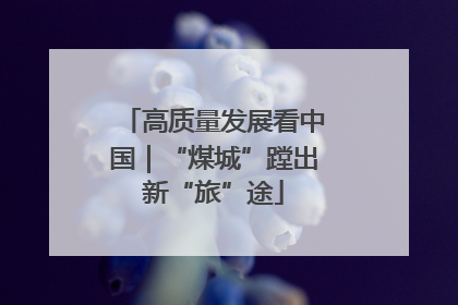 高质量发展看中国｜“煤城”蹚出新“旅”途