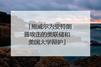 鲍威尔为受特朗普攻击的美联储和美国大学辩护