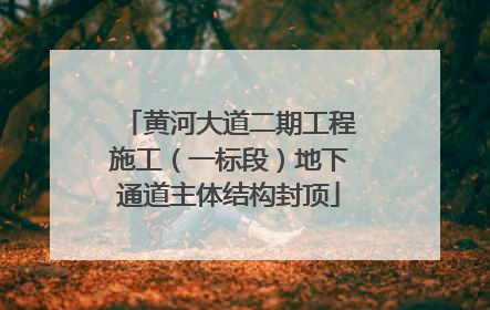 黄河大道二期工程施工（一标段）地下通道主体结构封顶
