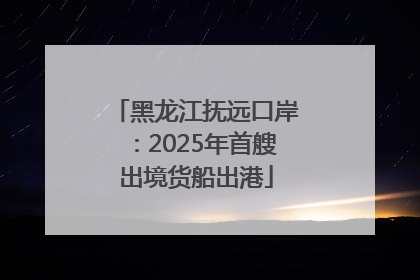 黑龙江抚远口岸：2025年首艘出境货船出港