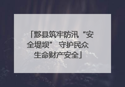 黟县筑牢防汛“安全堤坝” 守护民众生命财产安全