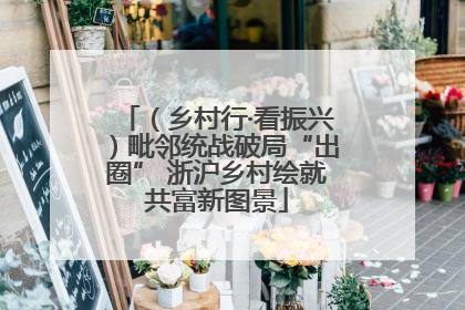 （乡村行·看振兴）毗邻统战破局“出圈” 浙沪乡村绘就共富新图景