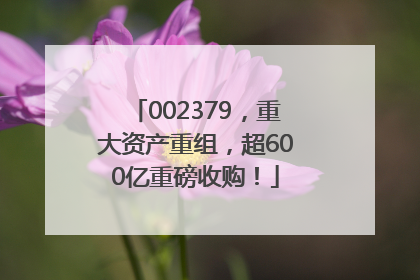 002379，重大资产重组，超600亿重磅收购！