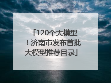 120个大模型！济南市发布首批大模型推荐目录