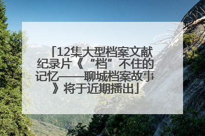 12集大型档案文献纪录片《“档”不住的记忆——聊城档案故事》将于近期播出