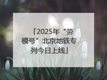 2025年“劳模号”北京地铁专列今日上线