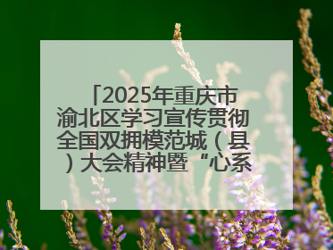 2025年重庆市渝北区学习宣传贯彻全国双拥模范城（县）大会精神暨“心系国防 强国有我”国防教育活动