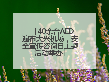 40余台AED遍布大兴机场，安全宣传咨询日主题活动举办