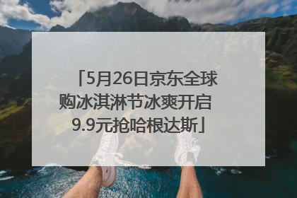 5月26日京东全球购冰淇淋节冰爽开启 9.9元抢哈根达斯